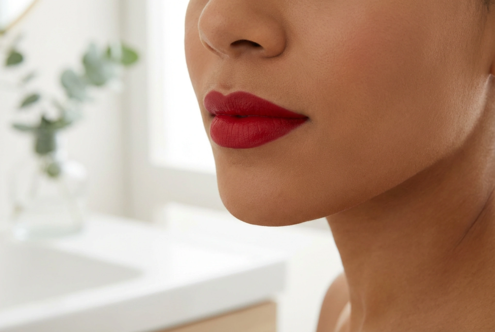 Rossetto rosso: scelta della tonalità, contorno e fissaggio