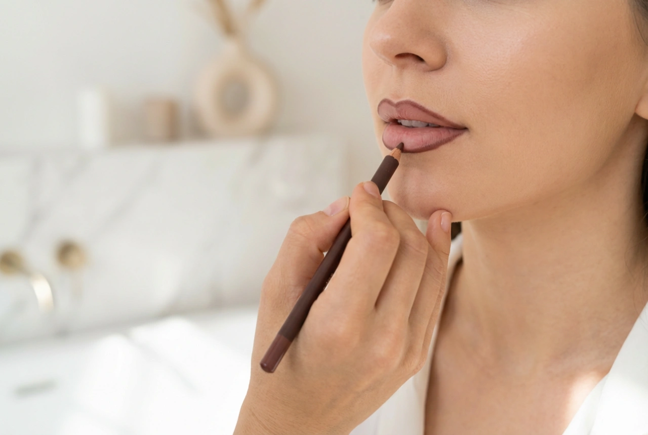 Matita contorno labbra marrone: modellare la forma e sfumature morbide