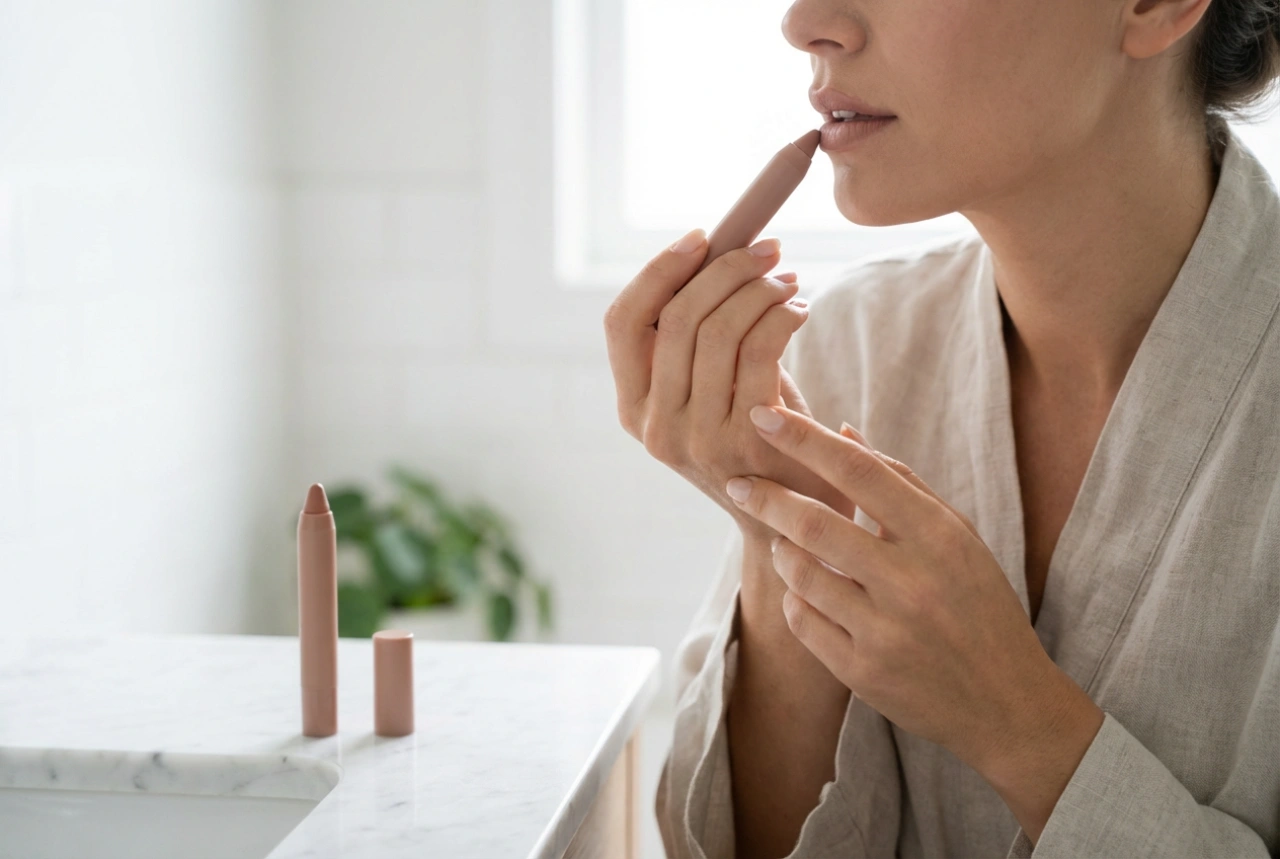 Rossetto a matita: contorno e riempimento con un unico prodotto, trucchi pratici