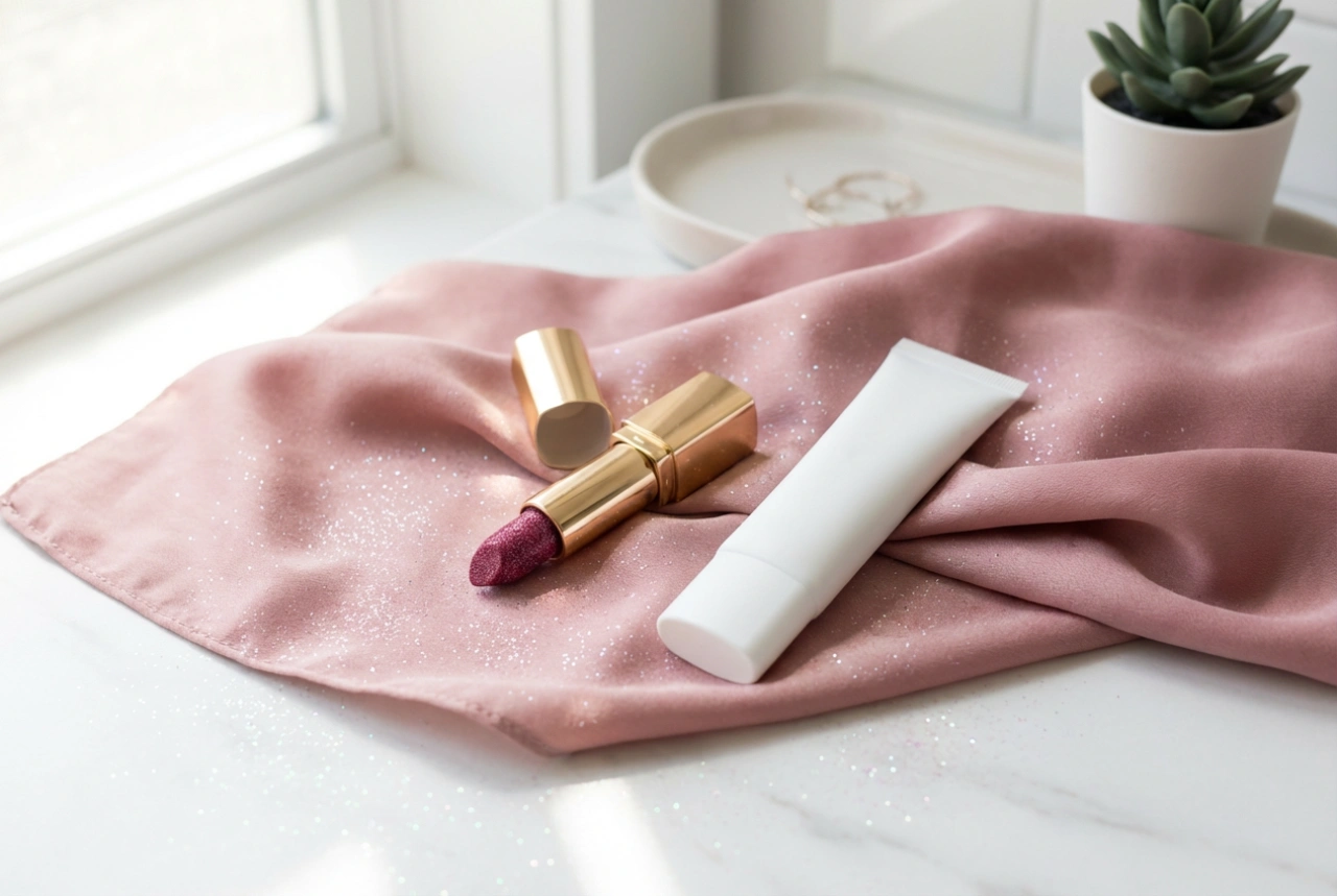 Rossetto glitterato: come abbinarlo alla base e fissare l'effetto scintillante