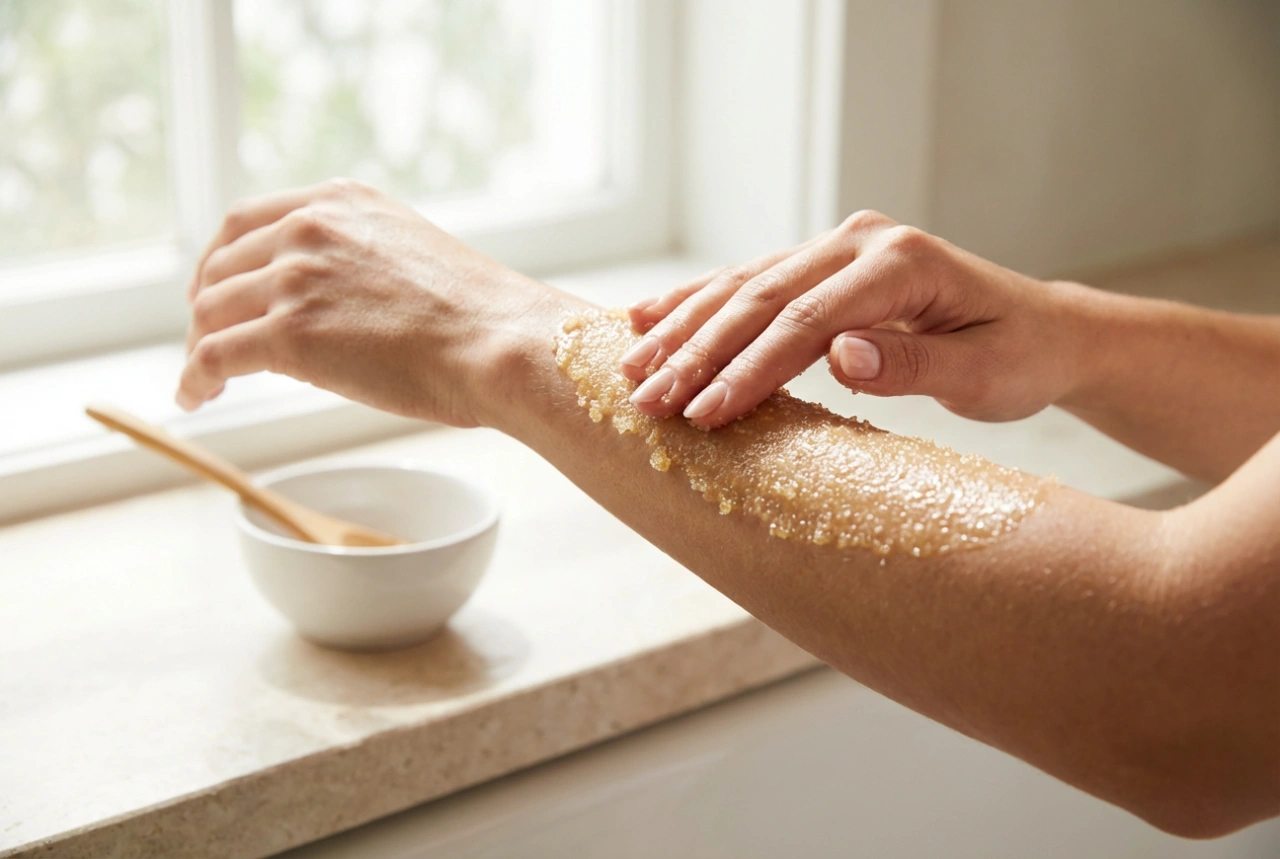 Scrub corpo allo zucchero in 10 minuti: proporzioni, massaggio, risciacquo