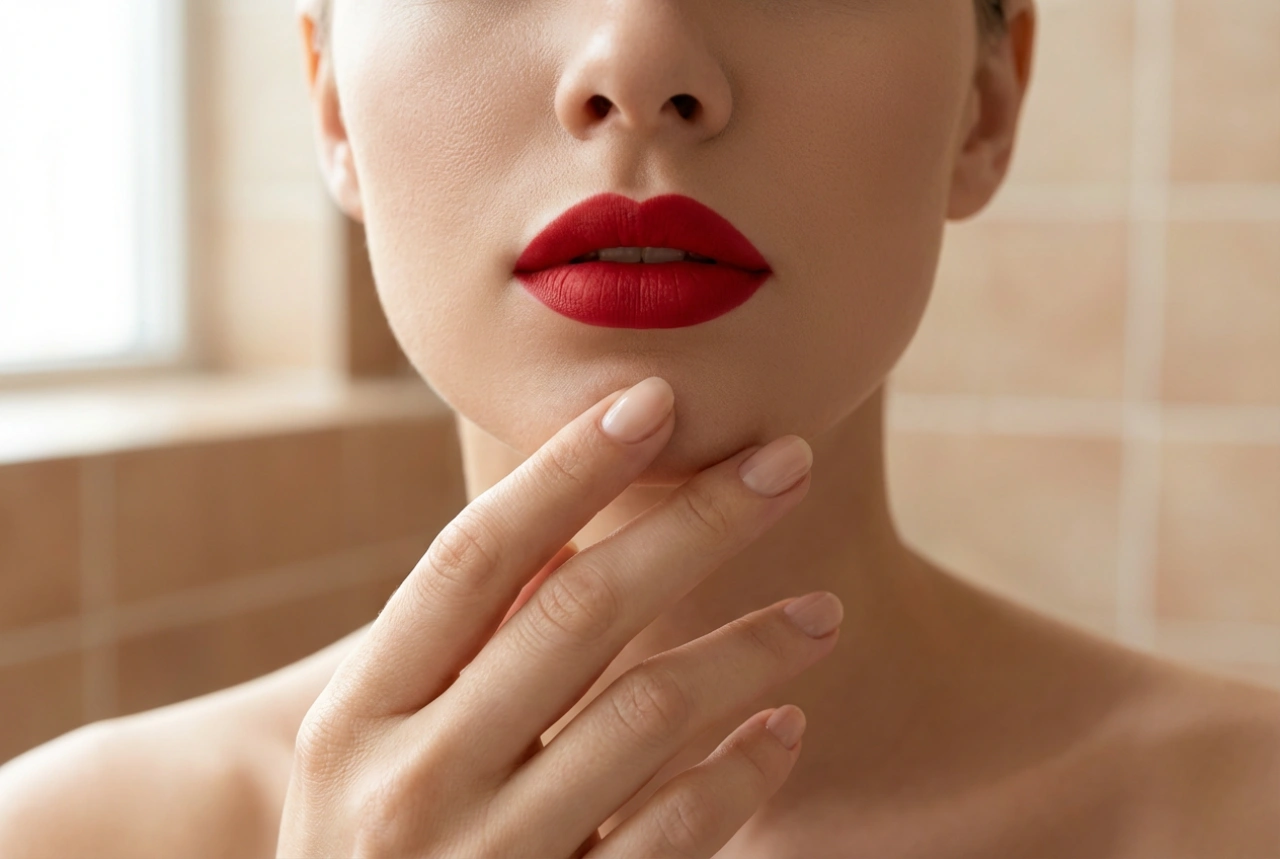 Rossetto rosso passo dopo passo: preparazione, contorno e lunga tenuta