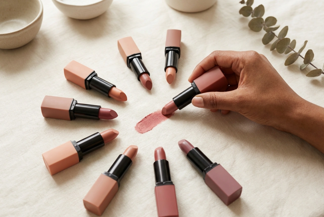 Rossetto nude adatto alla carnagione: tonalità calde e fredde